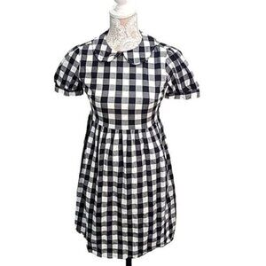 Urban Renewal black and white checked collared dress, Measures as a Size Small